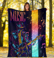 Music Light Singer Artwork Sherpa Fleece Blanket Great Customized Blanket Gifts For Birthday Christmas Thanksgiving
