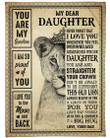 Personalized My Dear Daughter I Love You To The Moon And Back, Consider It A Big Hug From Dad, Queen Lioness Sherpa Fleece Blanket Great Customized Blanket Gifts For Birthday Christmas Thanksgiving