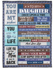 Personalized Family To My Daughter You Are My Sunshine, You Are My Life Sherpa Fleece Blanket