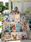 Yorkie I Would Protect You With My Life Quilt Blanket Great Customized Blanket Gifts For Birthday Christmas Thanksgiving