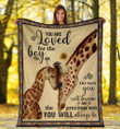 Giraffe To Son From Mom , Dad, Grandparents Fleece Blanket Great Customized Blanket Gifts For Birthday Christmas Thanksgiving Anniversary