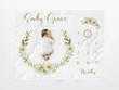 Personalized Girl Baby Milestone Blanket, Baby Calendar Blanket, Daisy Flower Monthly Baby Blanket, Baby Age Blanket, Custom Baby Name Blanket, Baby Birthday Blanket, Baby Shower Gift