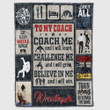 Personalized Wrestling Coach Believe In Me And I Will Win Fleece Blanket Gift For Birthday Christmas Thanksgiving Graduation Wedding