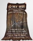 Personalized Family To My Wife I Cannot Live Without You, I Love You So Much Sherpa Fleece Blanket