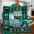 Personalized Bucking Dad Best Bucking Dad Born In September Quilt Meaningful Gifts For Dad Great Customized Blanket For Birthday Christmas Graduation Father's Day
