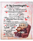 Personalized To My Granddaughter From Grandma Sherpa Fleece Blanket Great Customized Blanket Gifts For Birthday Christmas Thanksgiving