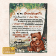 Personalized Bear To My Granddaughter Never Forget That I Love You Gift For Granddaughter From Grandma Sherpa Fleece Blanket