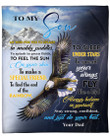 Personalized Eagle To My Son To Spread Your Wings Fly Like Bird Strong And Confident Fleece Blanket Great Customized Blanket Gifts For Birthday Christmas Thanksgiving