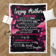 Personalized To My Loving Mother Fleece Blanket For Mother From Daughter Or Son I Love You For All The Times Blanket
