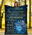 Personalized To My Mom Like A Butterfly Emerges And Unfolds Its Graceful Wings Blue Butterfly Blanket, Fleece/ Sherpa Blanket For Mom From Daughter On Mother's Day, Birthday, Anniversary