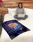 Personalized To My Daughter, Whenever You Feel Overwhelmed, Wrap Yourself Up In This From Mom, Hummingbird Rose Sherpa Fleece Blanket Great Customized Blanket Gifts For Birthday Christmas Thanksgiving