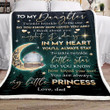 Personalized Family Moon To My Daughter From Dad I Think About You Night And Day Sherpa Fleece Blanket Meaningful Gifts For Her Great Customized Gifts For Birthday Christmas Thanksgiving Graduation