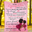 Personalized African American To My Daughter From Mom To Give Me Hope And To Bring Me Joy Fleece Blanket Great Customized Gifts For Birthday Christmas Thanksgiving