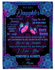 Personalized To My Daughter You Will Always Be My Baby Girl, I Love You Sherpa Fleece Blanket Great Customized Blanket Gifts For Birthday Christmas Thanksgiving Anniversary