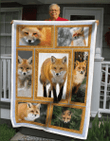 Red Fox Face In The Snow Forest Sherpa Fleece Blanket Great Customized Blanket Gifts For Birthday Christmas Thanksgiving