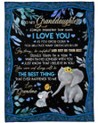 Personalized To My Granddaughter Elephant Fleece Blanket From Grandma Always Remember How Much I Love You Great Customized Blanket For Birthday Christmas Thanksgiving