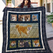 Shiba Inu Dog Blue Pattern Quilt Blanket Great Customized Blanket Gift For Birthday Christmas Anniversary