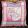 Elephant Family She Loved A Little Girl Very Very Much Quilt Blanket Great Customized Blanket Gifts For Birthday Christmas Thanksgiving Anniversary