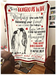 Personalized Couple Penguin To My Wife From Husband Meeting You Was Fate Sherpa Fleece Blanket Great Customized Gifts For Birthday Christmas Thanksgiving Mother's Day