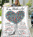 Personalized Tree Love To My Mother-In-Law From Daughter-In-Law Sherpa Fleece Blanket You Have Given Me A Gracious Man Great Customized Blanket Gifts For Birthday Christmas Thanksgiving Perfect Gifts For Mother's Day