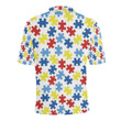Autism Awareness Pattern Unisex Polo Shirt