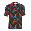 Macaw Pattern Unisex Polo Shirt