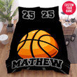 Black Basketball Personalized Custom Name Duvet Cover Bedding Set