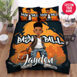 Personalized Basketball Graffiti Black Boy Custom Name Duvet Cover Bedding Set
