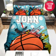 Personalized Basketball Polka Dots Custom Name Duvet Cover Bedding Set