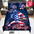 Personalized Baseball Catcher American Player Custom Name Duvet Cover Bedding Set