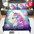 Personalized Unicorn Magic Pastel Custom Name Duvet Cover Bedding Set