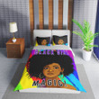 Personalized Black Girl Magic Rainbow Duvet Cover Bedding Set