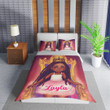Personalized Cool Black Little Girl Duvet Cover Bedding Set