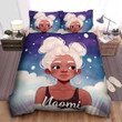 Personalized Black Girl Cloud Color Duvet Cover Bedding Set