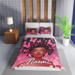 Personalized Black Girl Butterfly Breast Cancer Awareness Duvet Cover Bedding Set
