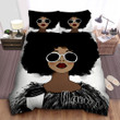 Personalized Classy High Fashion Afro Black Girl Duvet Cover Bedding Set