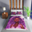 Personalized Black Girl All Purple Duvet Cover Bedding Set
