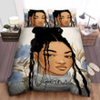Personalized Braided Black Girl With Flowers Duvet Cover Bedding Set