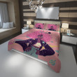 Personalized Galaxy Universe Black Girl Pink Afro Duvet Cover Bedding Set