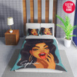 Personalized Black Girl Tongue Out Duvet Cover Bedding Set