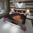 Personalized Black Girl Wink Bedding Set