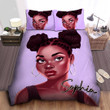 Personalized Beautiful Melanin Black Girl Duvet Cover Bedding Set