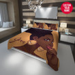 Personalized Black Girl Big Earring Duvet Cover Bedding Set