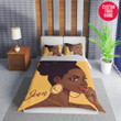 Personalized Black Girl Big Earring Duvet Cover Bedding Set