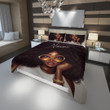 Personalized Black Girl Beautiful Eyes Afro Duvet Cover Bedding Set