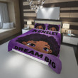 Personalized Dream Big Black Girl Duvet Cover Bedding Set