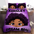 Personalized Dream Big Black Girl Duvet Cover Bedding Set