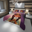 Personalized Black Girl Braided Haristyle Flower Duvet Cover Bedding Set