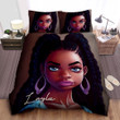 Personalized Amazing Braids Black Girl Duvet Cover Bedding Set