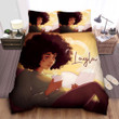 Personalized Black Girl Is Reading Book With Coffee Duvet Cover Bedding Set